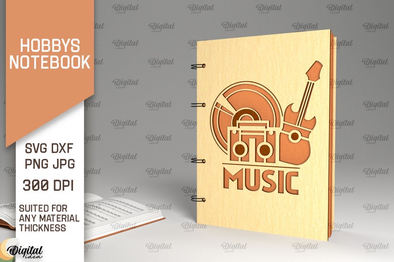 Notebook Binder Svg Hobby Notebook Covers Bundle SVG, 3D Notebook Binder, 4 Ring Binder ...