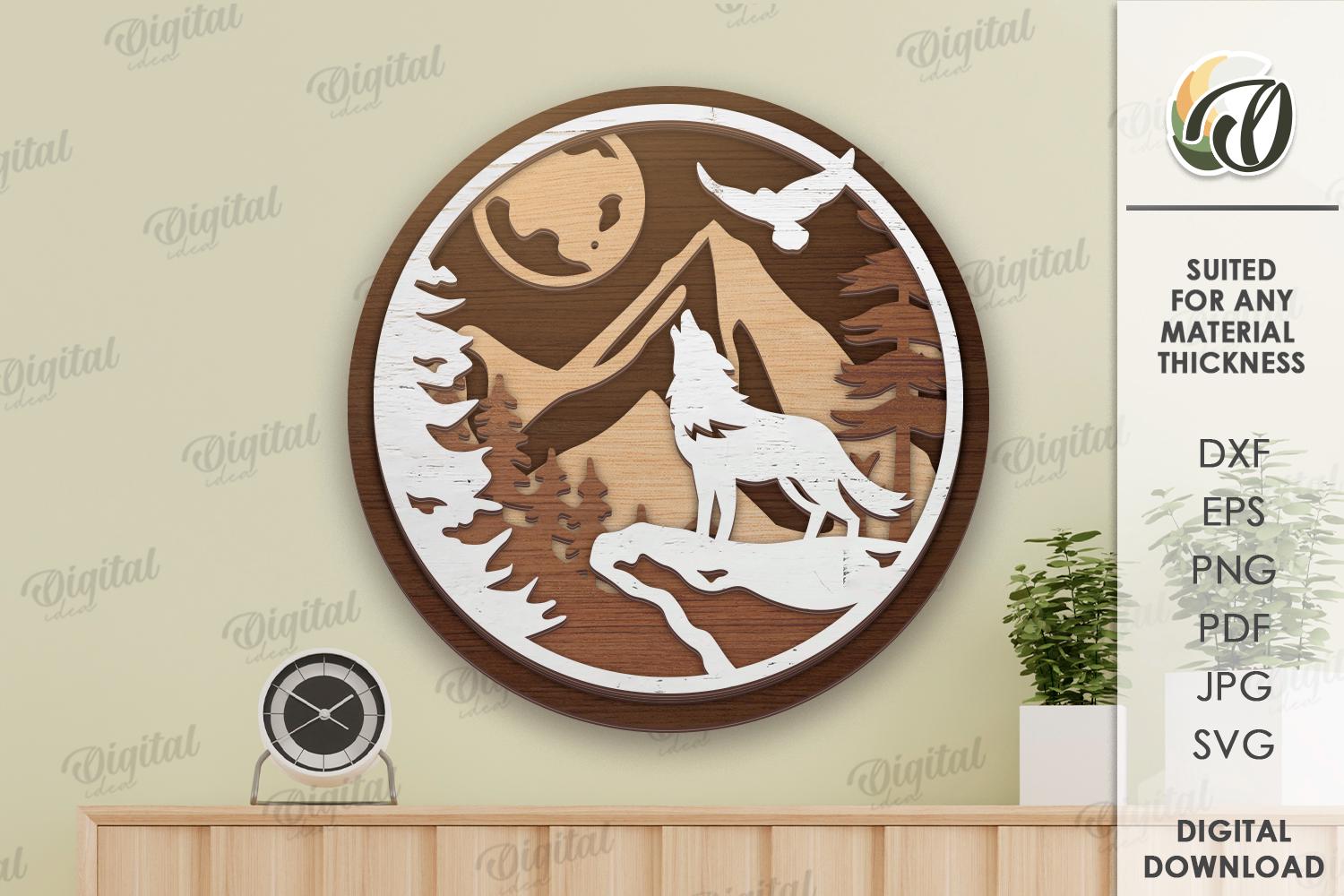 3D Forest Layered Signs Bundle, Nature Scene Sign Laser Cut, Wall Home ...