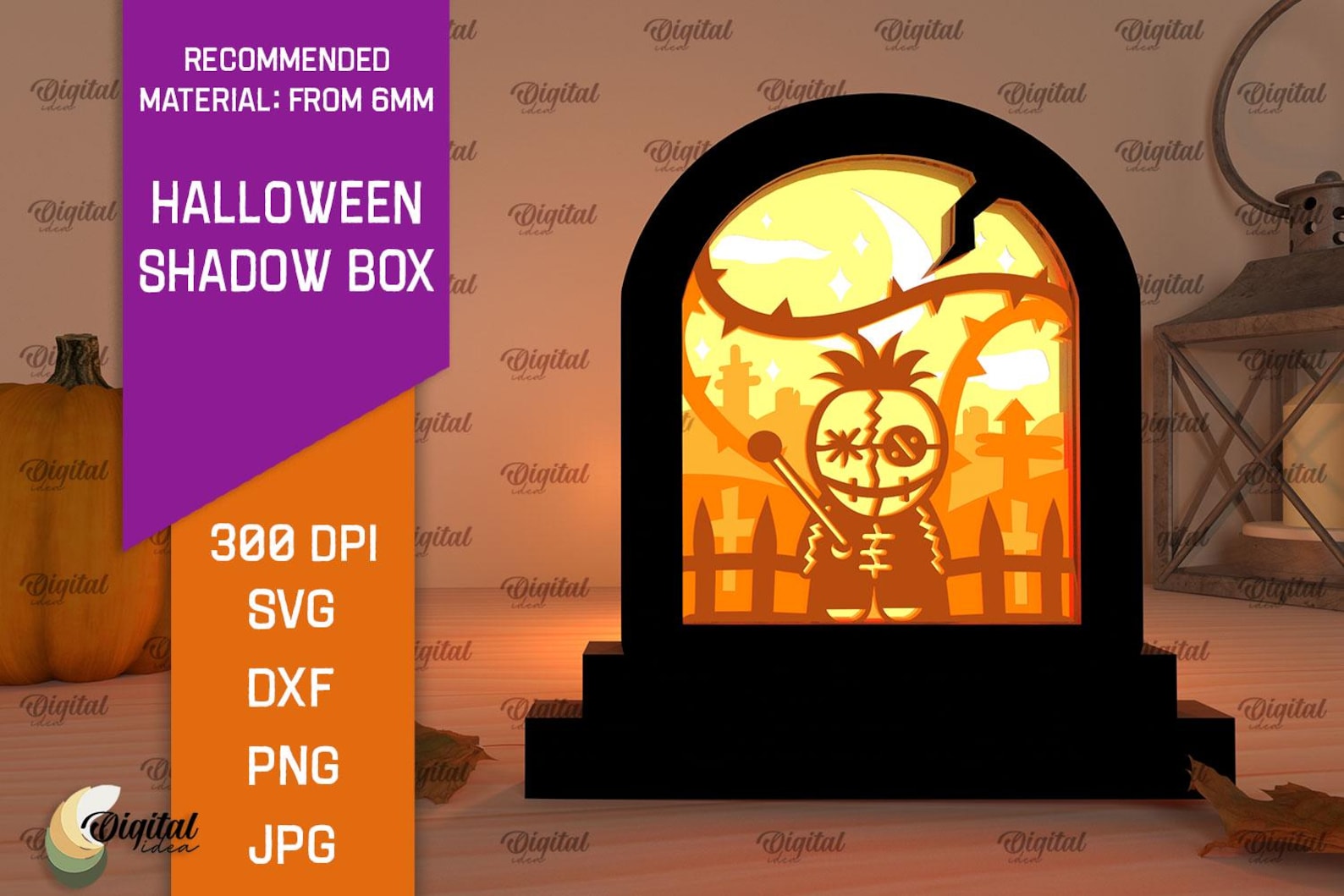 3D Halloween Shadow Boxes Bundle, Spooky Shadow Box Laser Cut, Layered ...