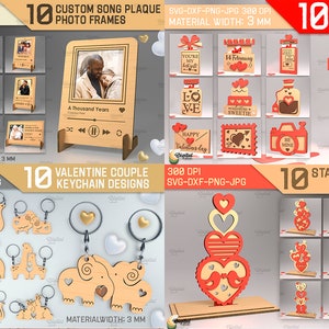 Valentine's Day Laser Cut Mega Bundle, 469 Valentine Lasercut Deisgns ...