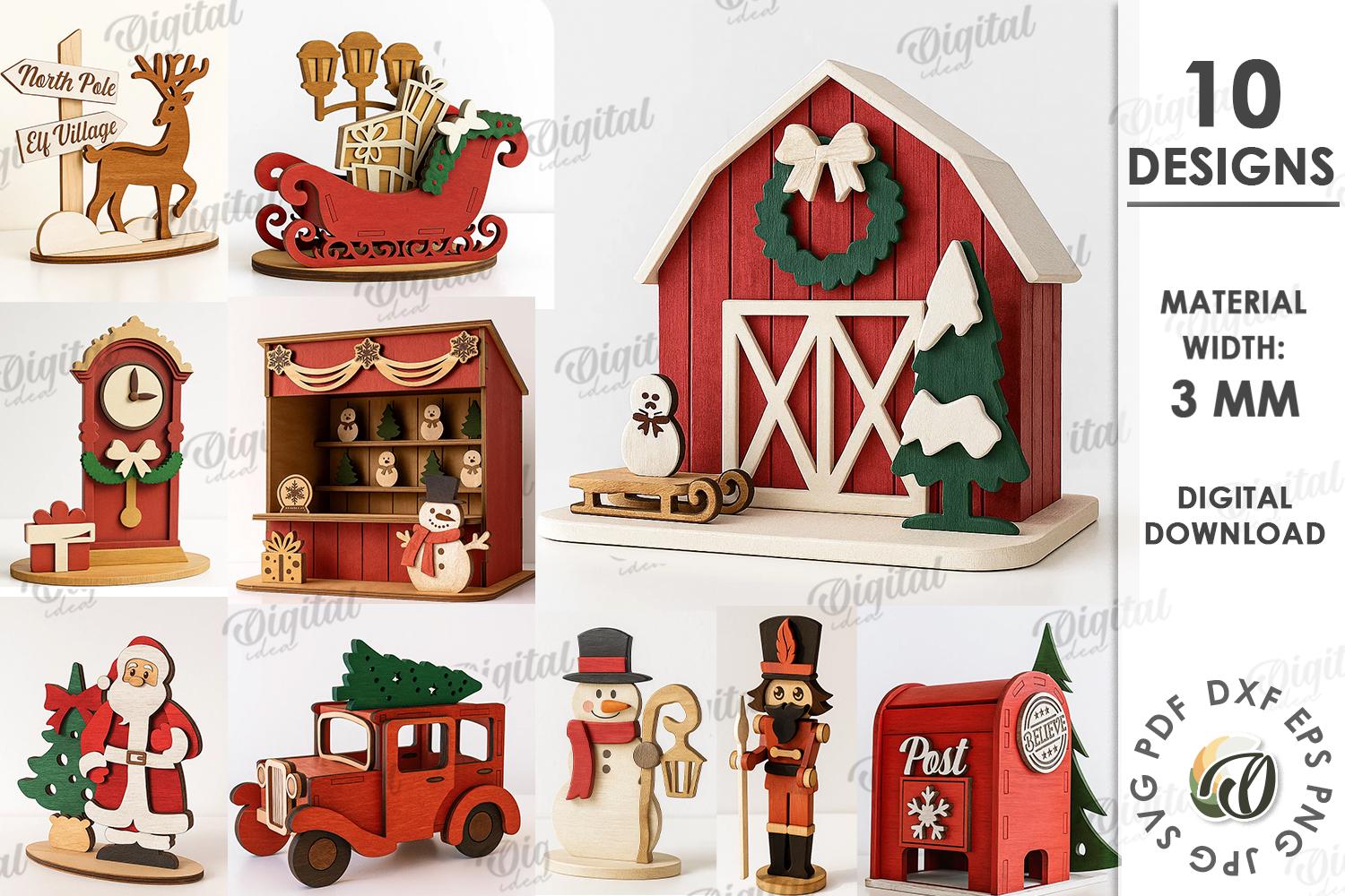 Babbo Natale con slitta e renne HO