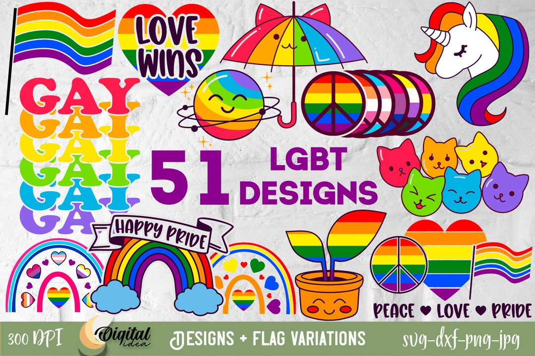 LGBTQ+ SVG Bundle, Pride Month Svg, Pride Quotes and Sayings Svg, Happy ...