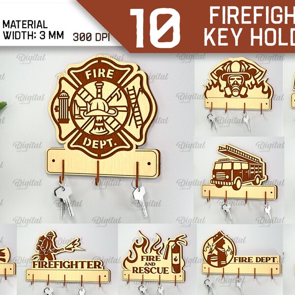 Firefighter Key Holder - Etsy
