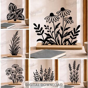 3D-blomstativpaket, laserskuren hyllställning, blomsterdekoration, bordsdekoration för heminredning, blomsterstativ svg, stående dekor, blommor