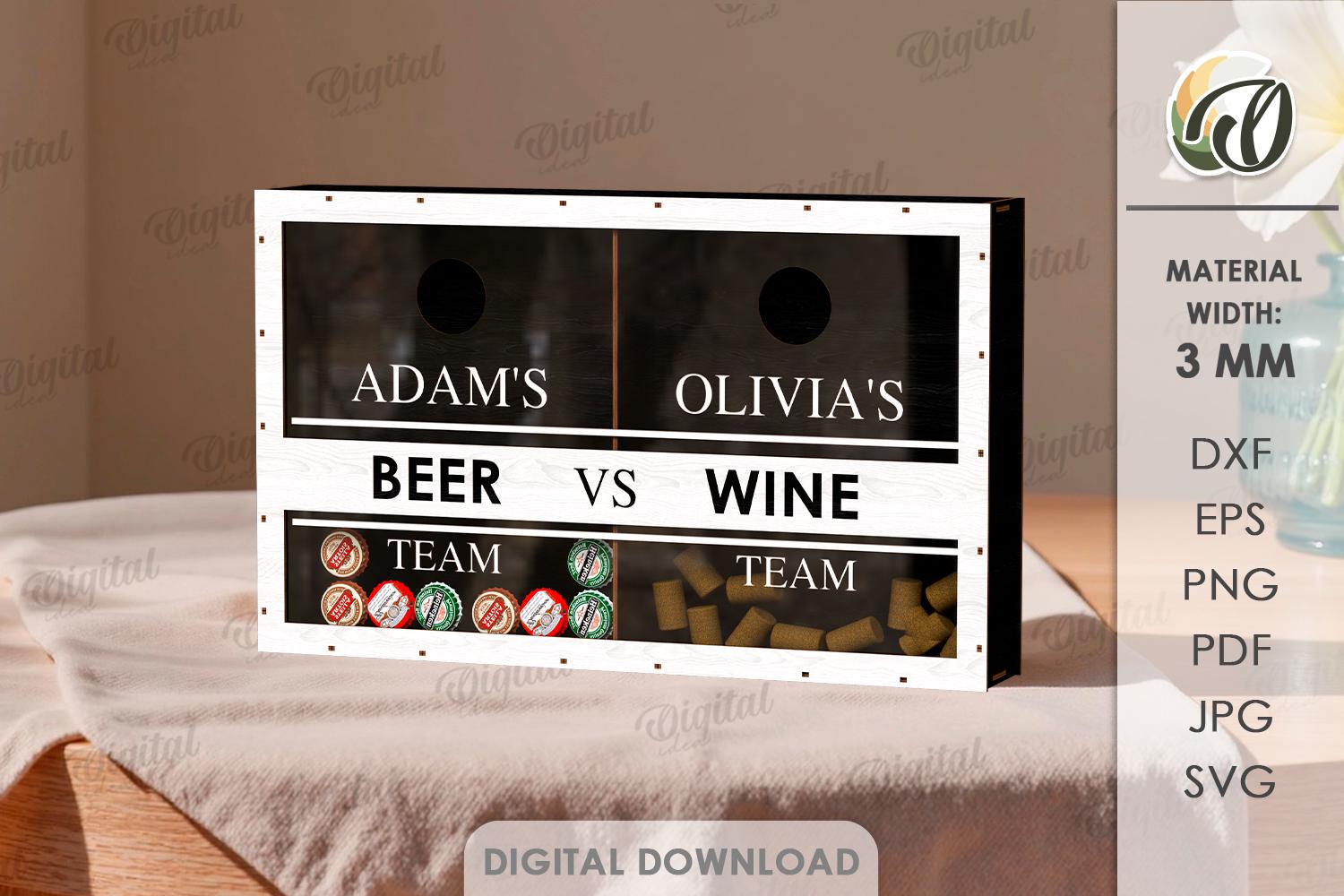 3D Wine and Beer Cork Boxes Bundle, Cap Keeper Laser Cut Files, Funny ...