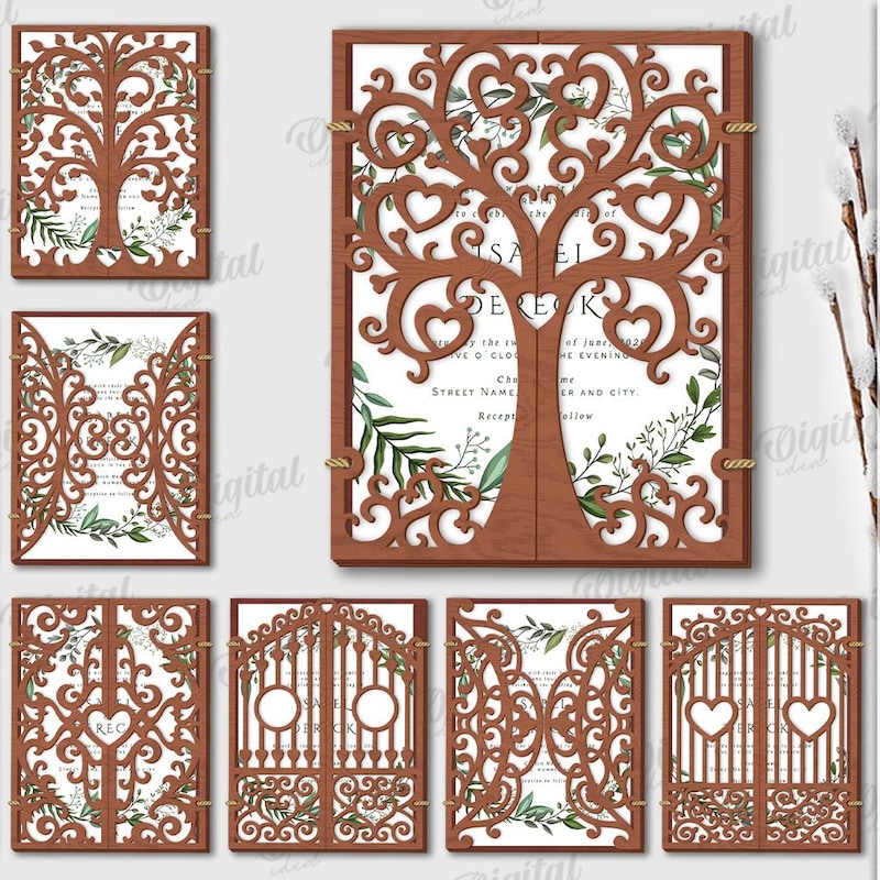 Invit Cover Laser Cut Invite Cover - Etsy
