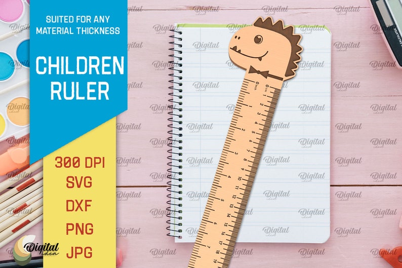 Kids Rulers Bundle, Wooden Childrens Ruler Laser Cut, Inches and ...