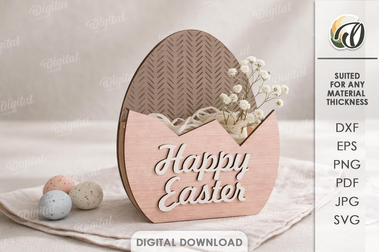 3D Easter Mini Gift Boxes Bundle, Candy Holder Box Laser Cut Files ...