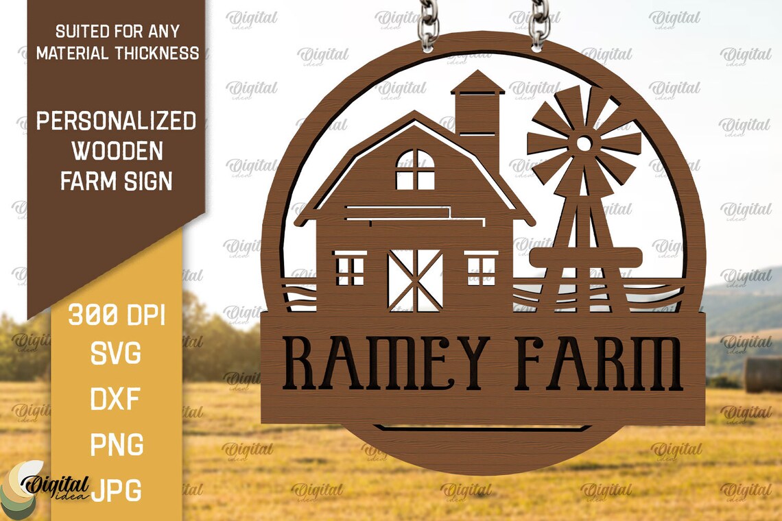 Paper Sign Farm Personalized Wooden Farm Signs Bundle, Farm House Hanger Laser Cut ...