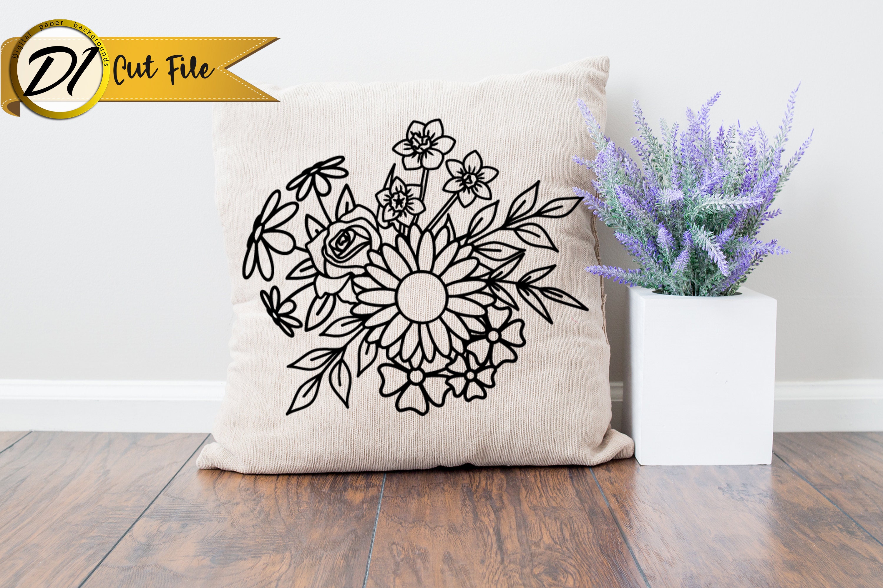 Flower Bundle Svg, Botanical SVG Bundle, Flowers Clip Art, Flower ...