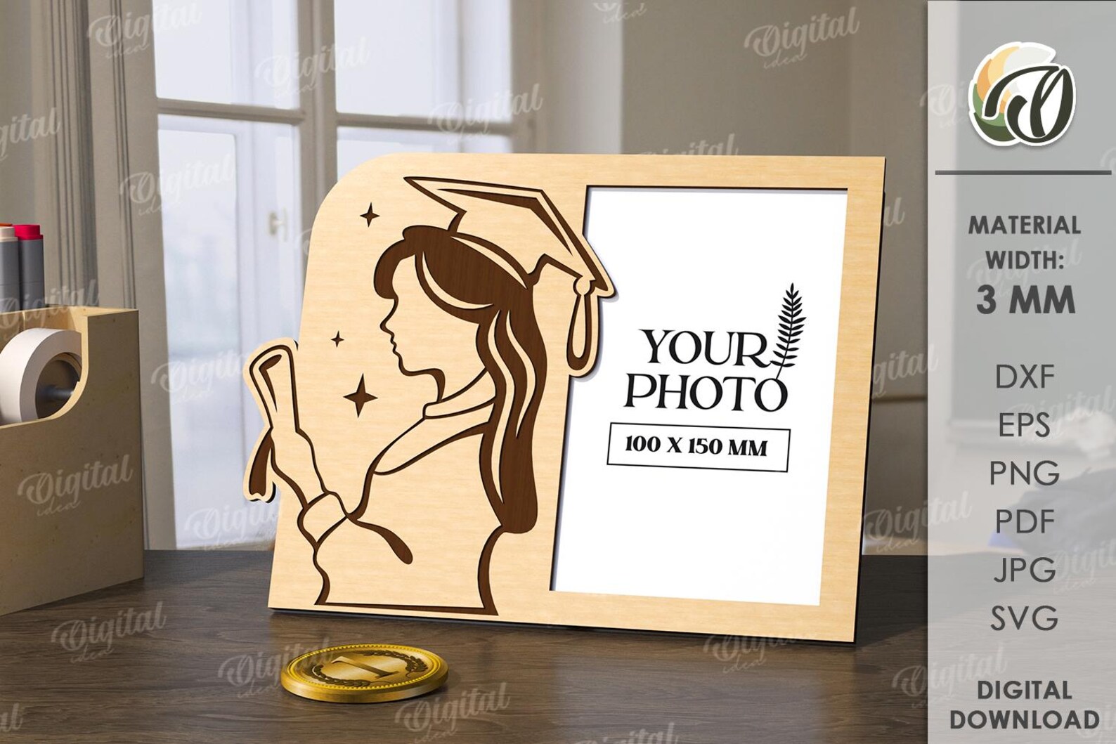 Graduete Frame 3D Graduation Picture Frames Bundle, 2025 Graduate Photo Frame With ...