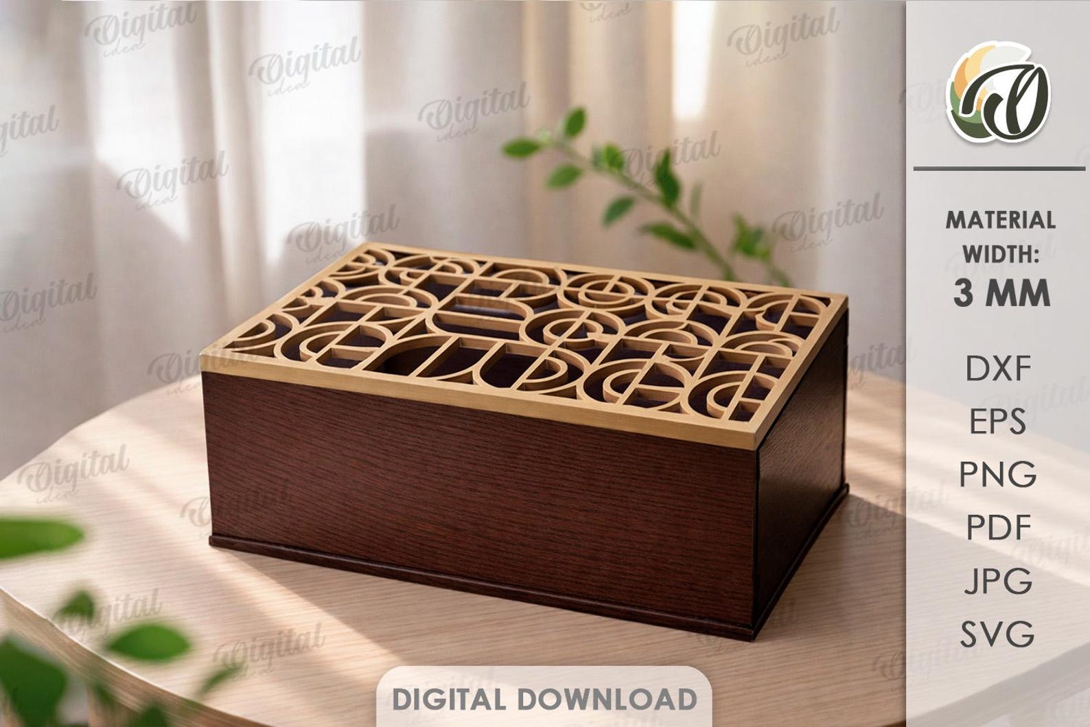3D Decorative Box, Gift Box Laser Cut Files, Wooden Storage, Jewelry ...