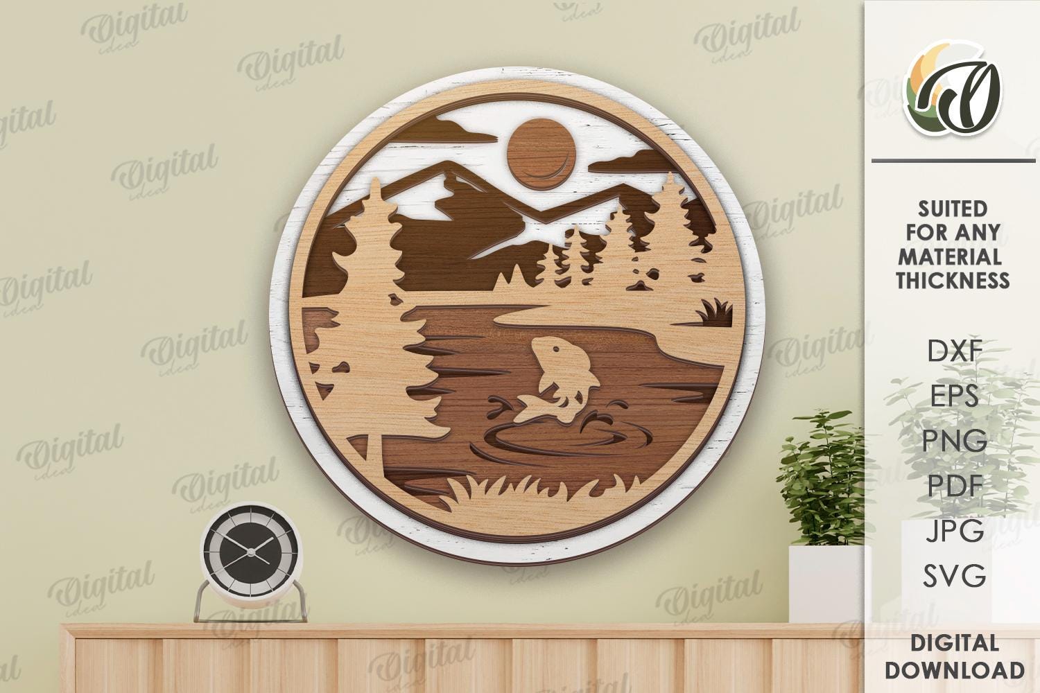 3D Forest Layered Signs Bundle, Nature Scene Sign Laser Cut, Wall Home ...
