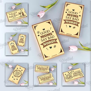 Pacote de caixa de dinheiro 3D para o dia das mães, citações engraçadas de mães svg, caixa de dinheiro cortada a laser, envelope de dinheiro cortado a laser, porta-dinheiro svg, mãe sarcástica svg