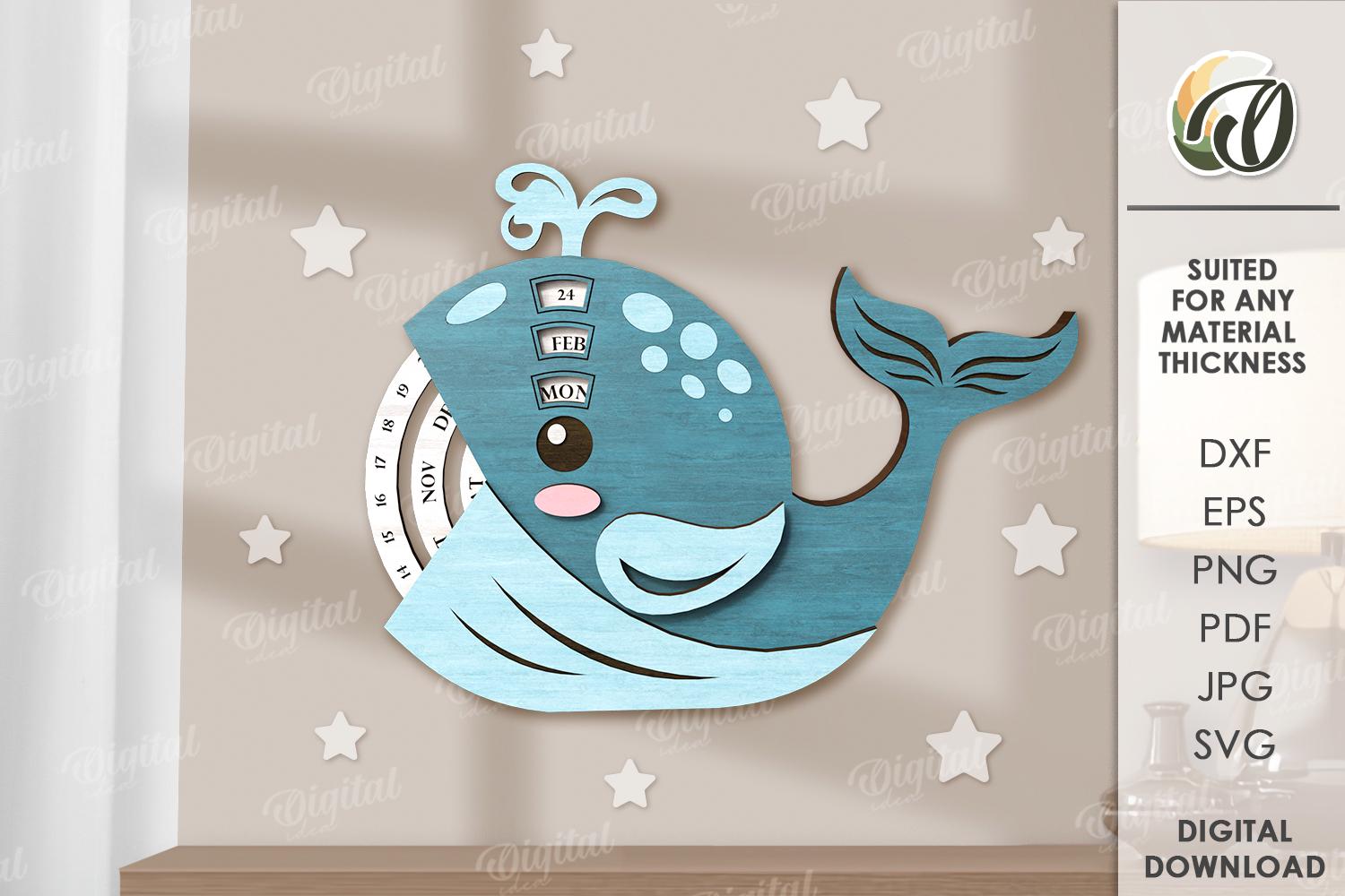 3D Kids Animal Perpetual Calendars Bundle, Round Calendar Laser Cut ...
