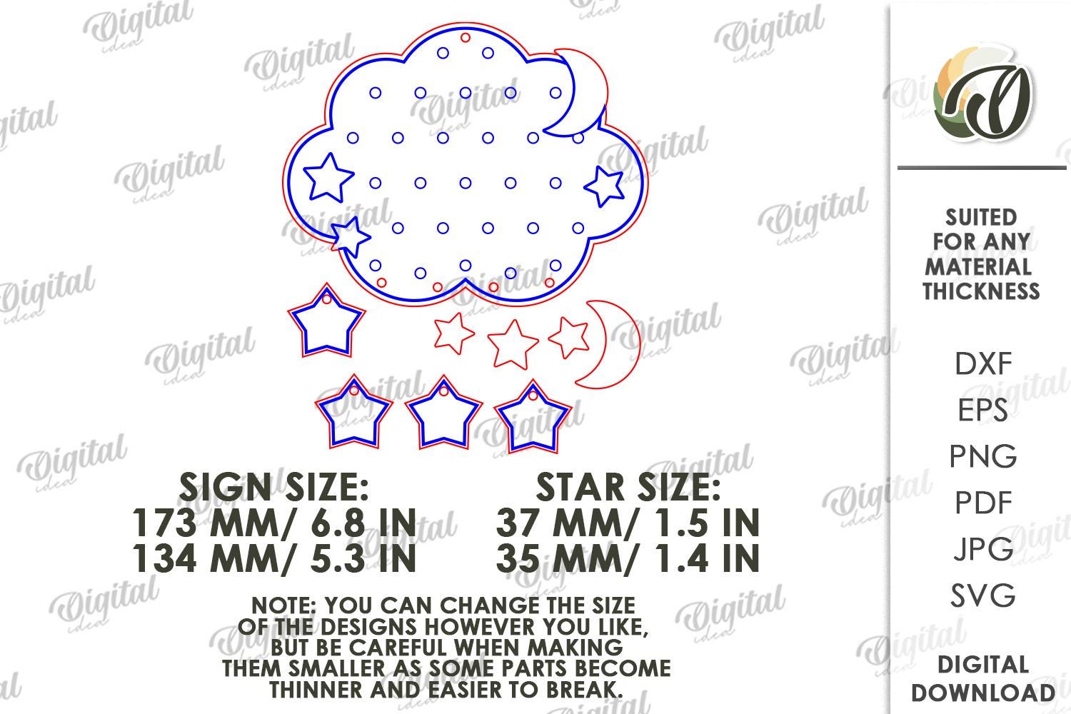 3D Baby Name Signs With Birth Stats Bundle, Nursery Decor Laser Cut ...
