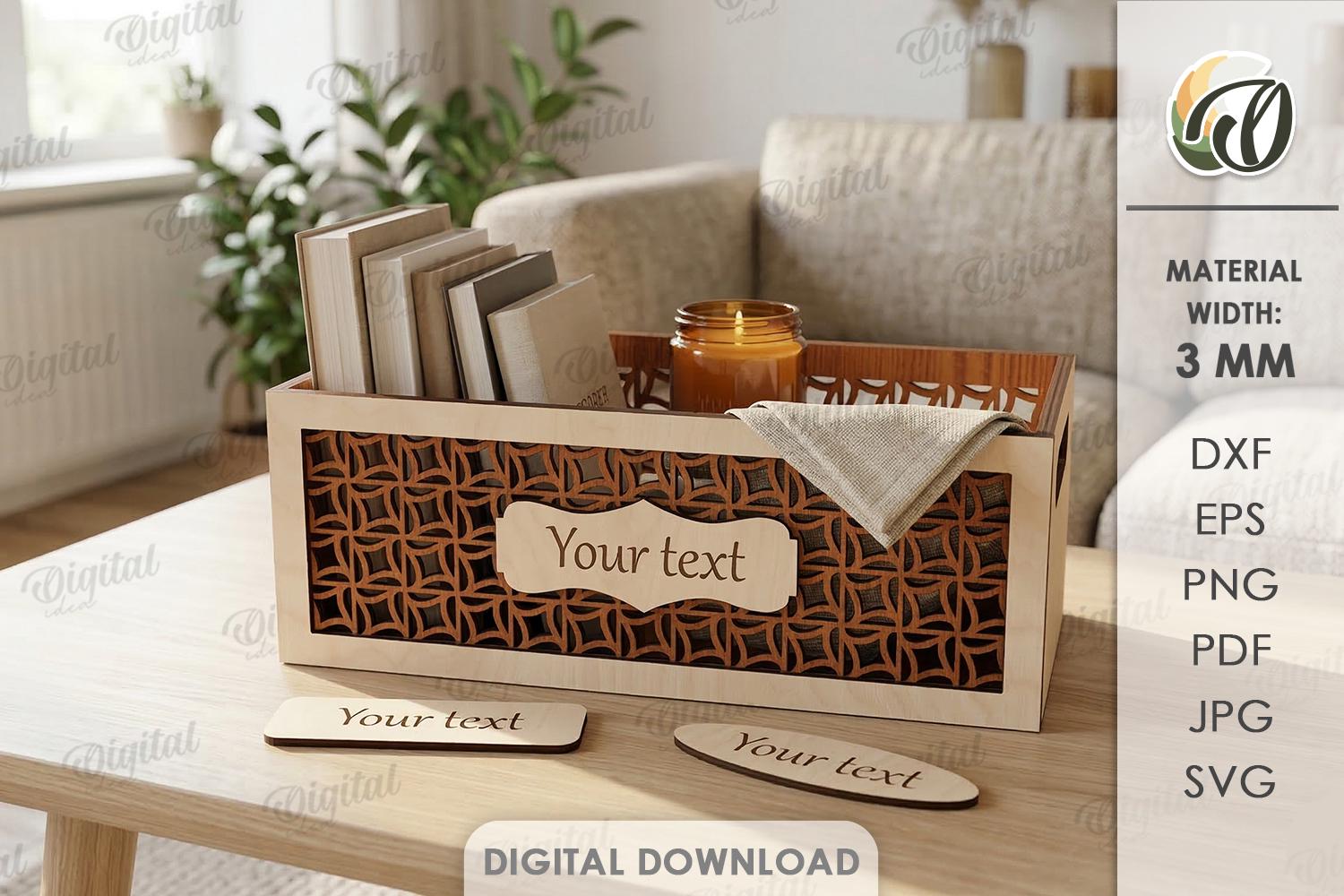 3D Home Organizer Boxes Bundle, Storage Box Laser Cut Files, Wooden ...