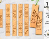 Mother's day bookmarks Bundle, engraved bookmark laser cut, Mother's day quotes and sayings, wooden bookmark, grandma gift, book lover svg