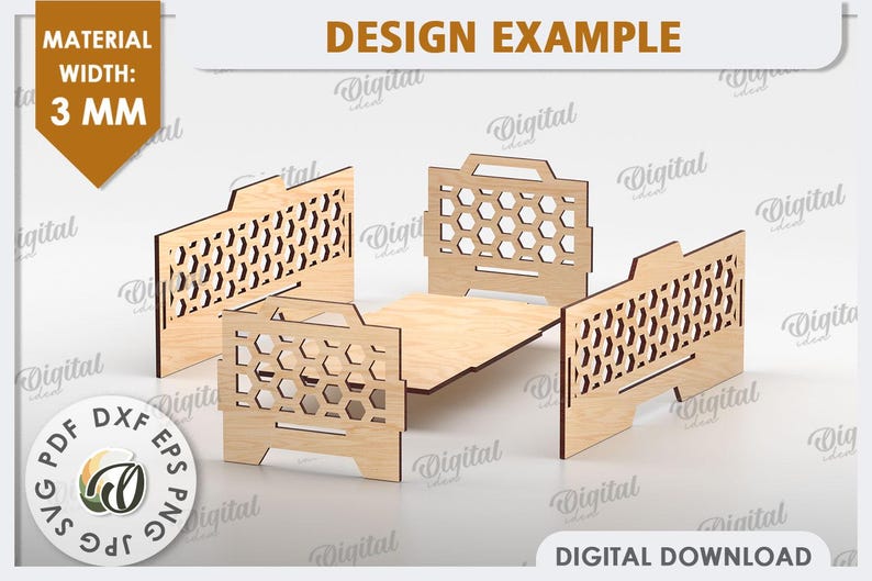3D Stackable Decorative Wooden Boxes Bundle, Box Template Laser Cut ...