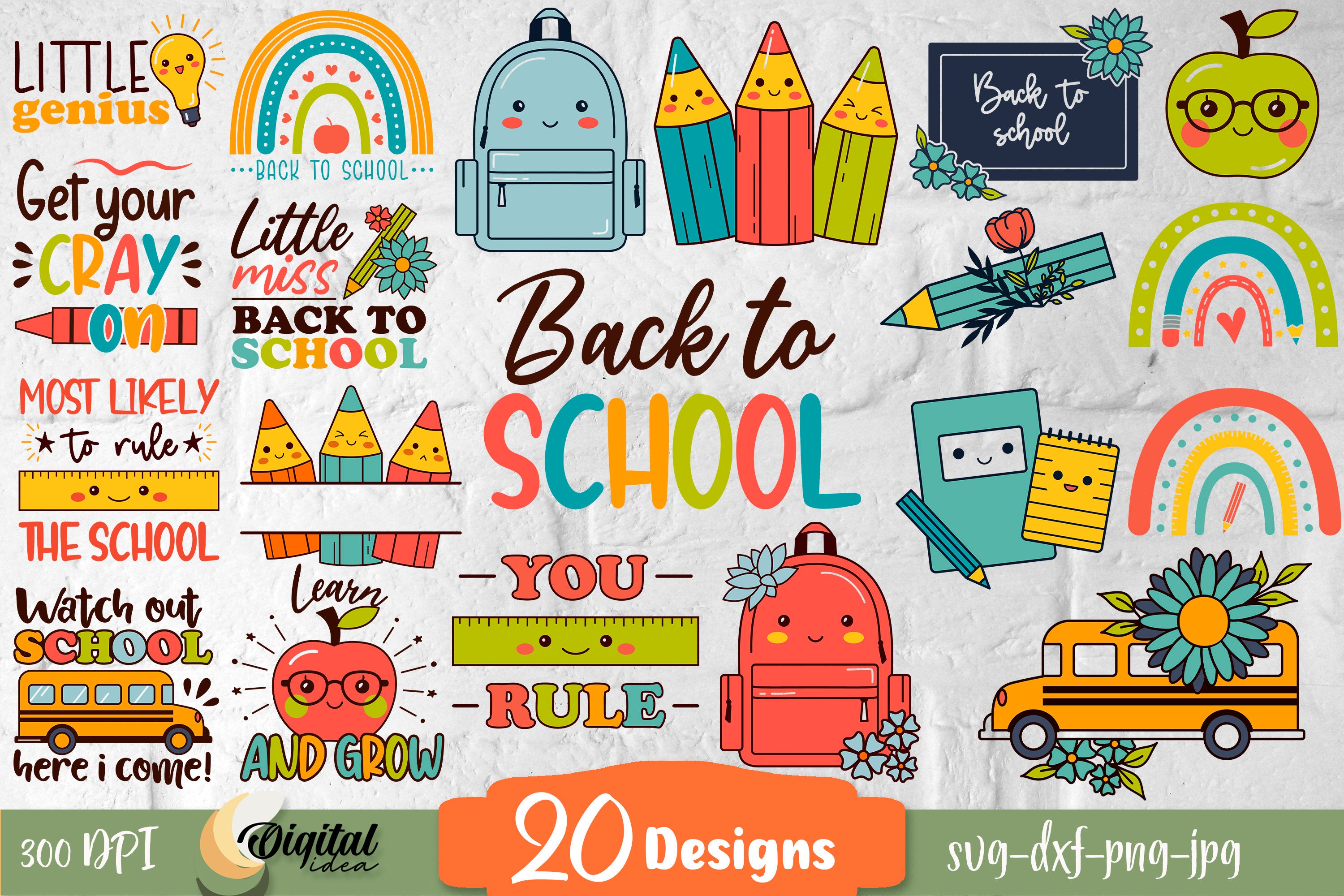 Terug naar school bundel svg, School svg, Basisschool ontwerpen, School citaten en gezegden SVG
