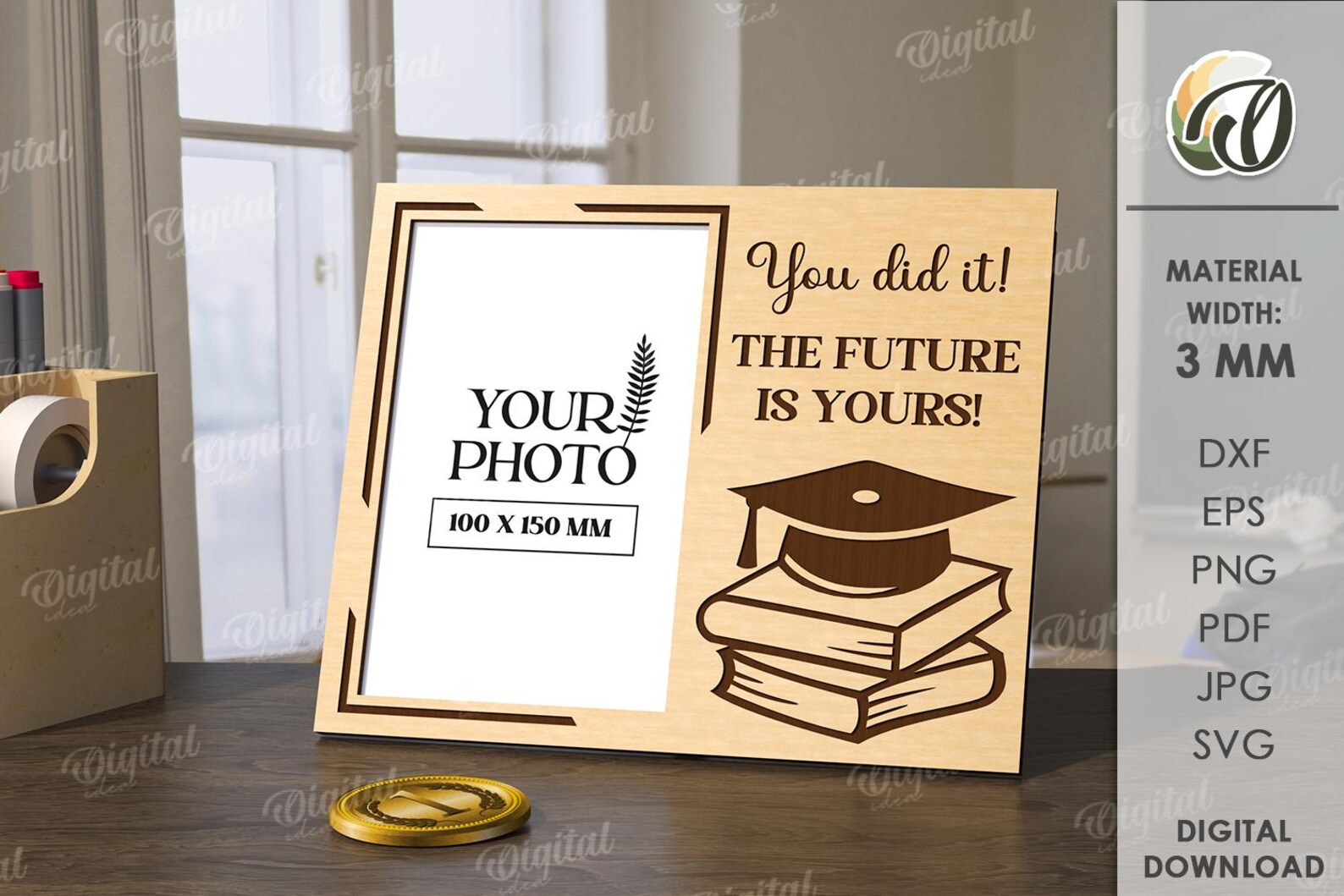 Graduete Frame 3D Graduation Picture Frames Bundle, 2025 Graduate Photo Frame With ...