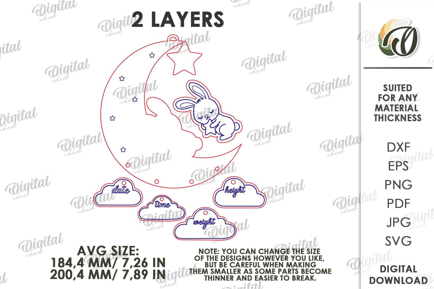 3D Personalized Baby Birth Stats Signs Bundle, Nursery Decor Laser Cut ...