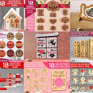 Valentine's Day Laser Cut Mega Bundle, 469 Valentine Lasercut Deisgns ...