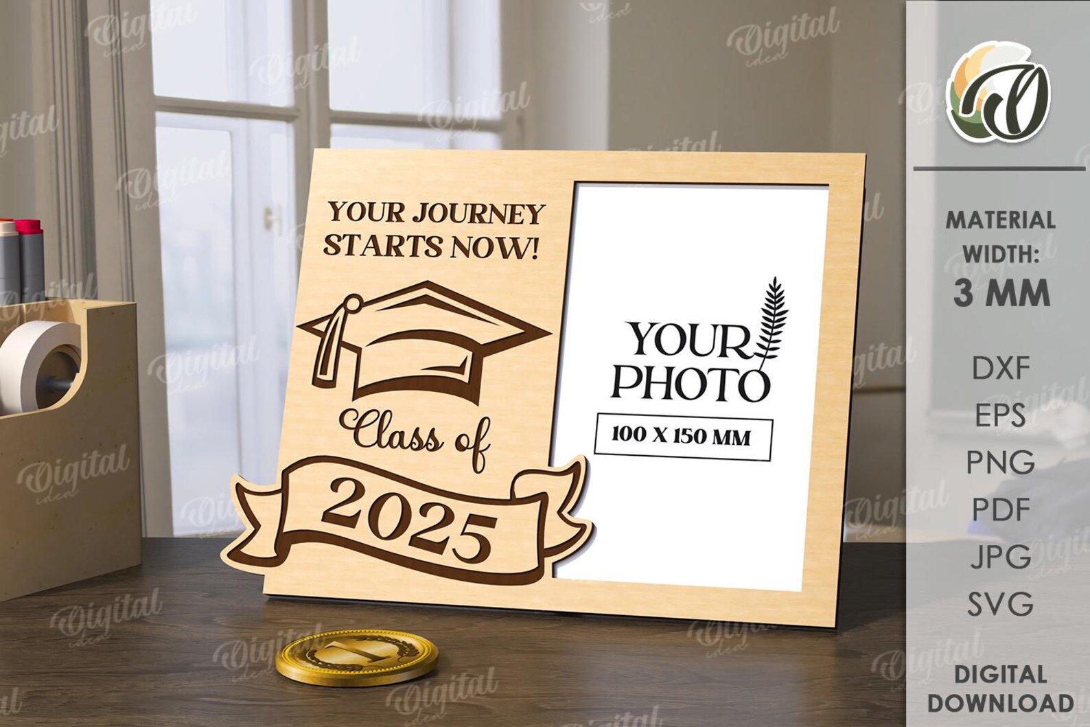 3D Graduation Picture Frames Bundle, 2025 Graduate Photo Frame With ...