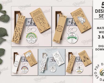 Paquete de juegos de regalo de primera comunión en 3D, porta dinero cortado con láser, caja para guardar velas en formato SVG, bautismo, adorno personalizado para bebé, citas de bautizo