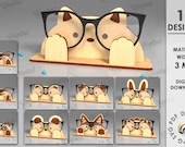 Produktbild von Cabilock Holz Brillenständer Im Tiermotiv – Cartoon-Brillenhalter Für Schreibtisch, Dekorativ & Praktisch, Als Geschenk Für Katzenliebhaber
