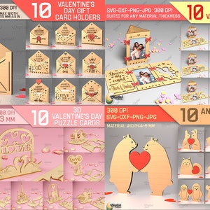 Valentine's Day Laser Cut Mega Bundle, 469 Valentine Lasercut Deisgns ...