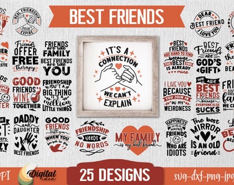 Best Friends Quotes SVG, Friends SVG Quotes, Cute Friendship SVG, Friendship sayings, Best friend forever designs