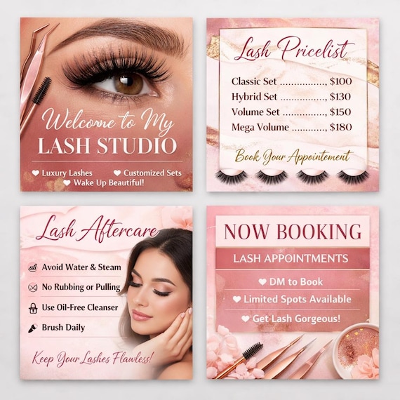 EyeLash extensions design in pink