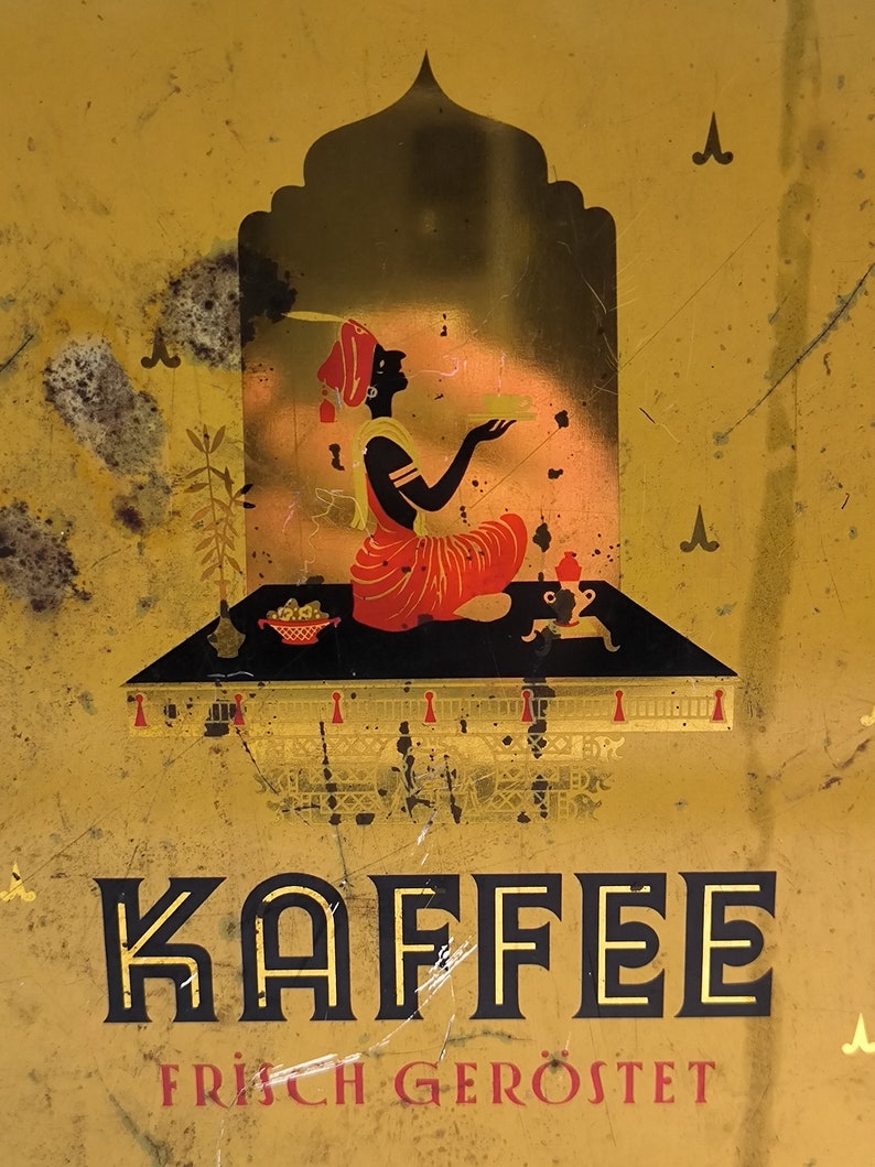 Große Blech Dose Kaffee Sammlerstück 1950 1960 Bild 7