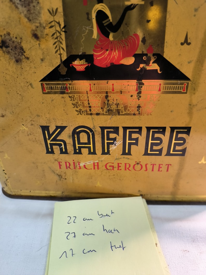 Große Blech Dose Kaffee Sammlerstück 1950 1960 Bild 6