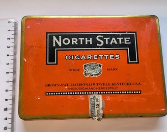 Tabak Blechdose North State Cigarettes  Sammlerstück