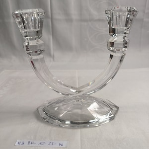 Crystal candlestick from 1940 Art Deco
