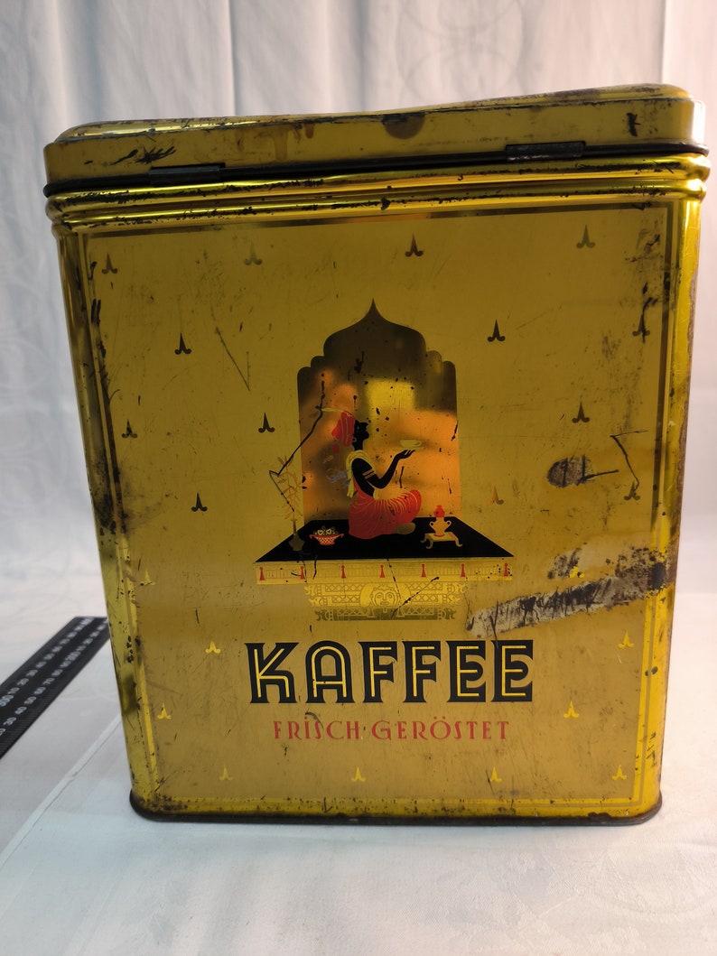 Große Blech Dose Kaffee Sammlerstück 1950 1960 Bild 3