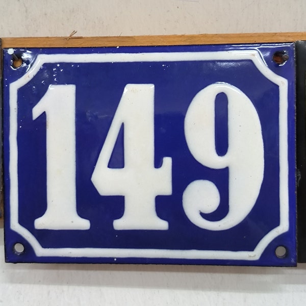 Emaille Schild: Hausnummer 149