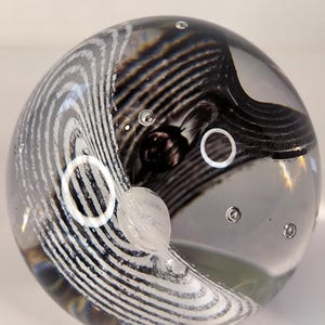 Paperweight paperweight glass black white