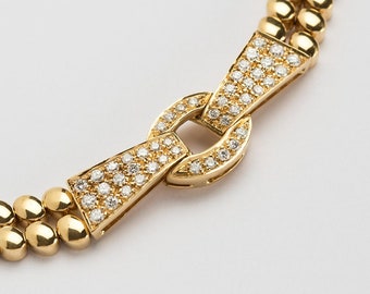 2.6ct Natural Diamond Necklace and Diamond Bracelet 18k Solid Yellow Gold Diamond Jewelry Set Luxury