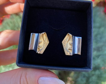 14k Gold and Platinum Clip-On Earrings