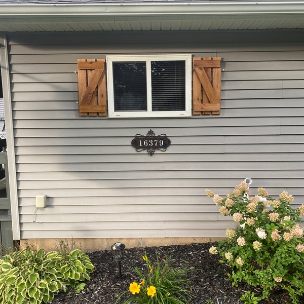 Cedar wood shutters