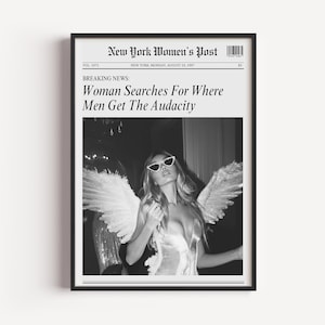 Femme Fatale New York Times Digitaler Kunstdruck, Dark Feminine Energy Poster, Affirmation Kunstwerk, Manifestation Poster, druckbare Wandkunst
