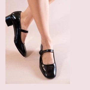 Mary Janes Schuhe, Frauenschuhe, Handgefertigte Schuhe, Lederschuhe Frauen Leder Schwarze Schuhe, Hochzeitsschuhe