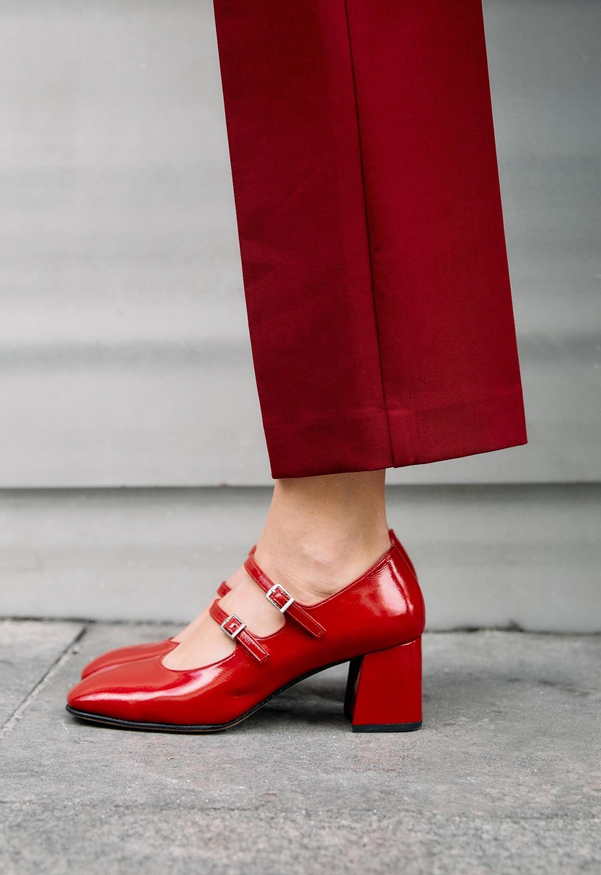 正規品・送料込み JILLSTUART LUCY STUD RIBBON MARY JANE Lizbeth - Red Cherry Mary Jane Shoes – Prologue Shoes