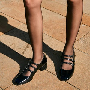 Elegant Patent Leather Black Mary Jane Shoes for Women |Leather Women Mary Janes Gift for her | Comfortable Footwear