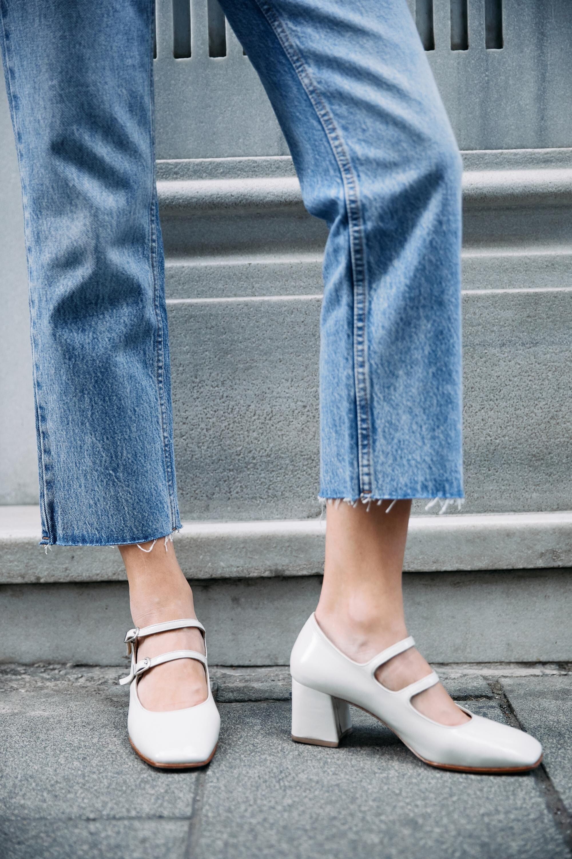 Handmade White Leather Mary Jane Shoes – Everyday Elegance