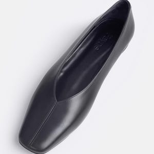Fayne Studio- Leather Black Ballerina Shoes- Women&#39;s Flat