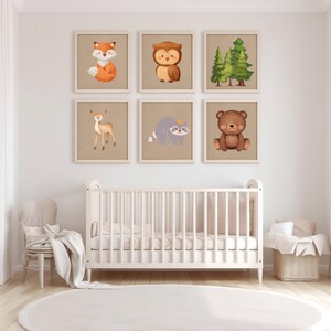 Set di stampe di animali stravaganti per la cameretta dei bambini, decorazioni murali per la cameretta dei bambini, stampe di animali, decorazioni per la cameretta dei bambini, decorazioni per la sala giochi